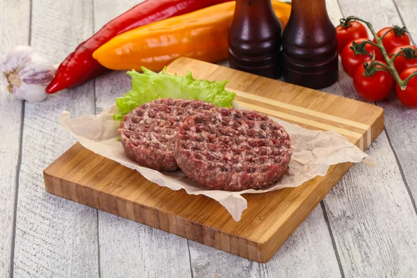 RAW burger kotlett — Stockfoto