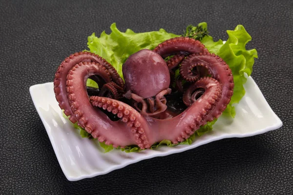 Gekookte Octopus Met Kruiden Plaat — Stockfoto