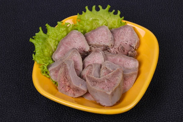 Gurmet Pork Tongue Snack Appetizer — Stock Photo, Image