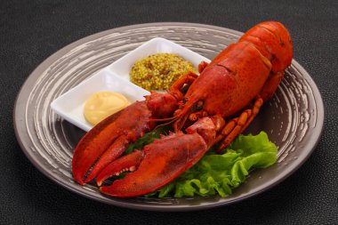 Soslu lüks ıstakoz. Yemeye hazır.