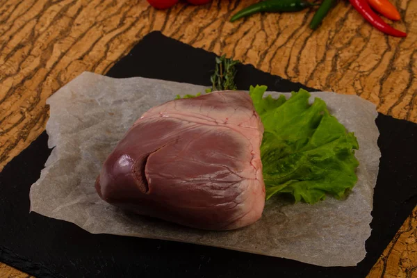 調理用生豚のハツ — ストック写真