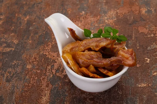 Schweineohren Snack Der Schüssel — Stockfoto