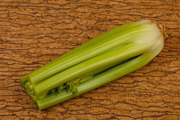 Biopotraviny Celer Hole Dřevěné Pozadí — Stock fotografie