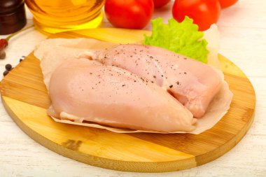 Çiğ tavuk göğsü.