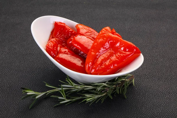 Pickled Red Bell Pepper Oil — Stock Photo, Image