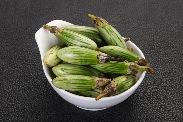 Grüne Asiatische Aubergine Der Schüssel — Stockfoto