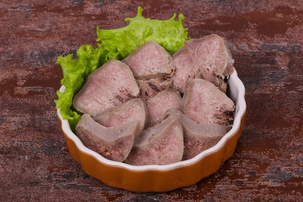 Gurmet Schweinezunge Snack Vorspeise — Stockfoto