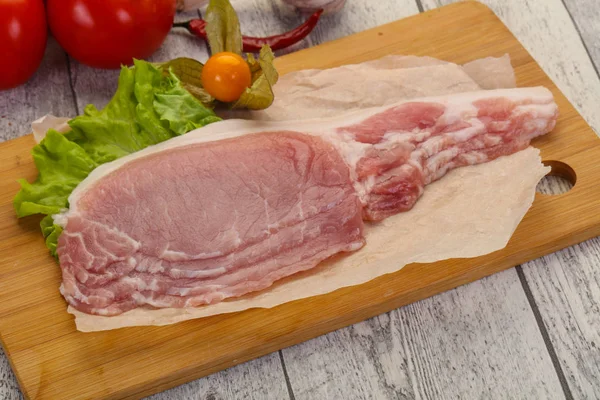 Raw Pork Bacon Ready Cooking — Stock Photo, Image