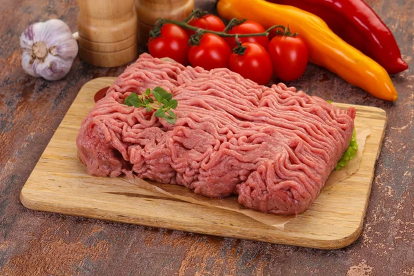 Raw turkey minced meat for cooking