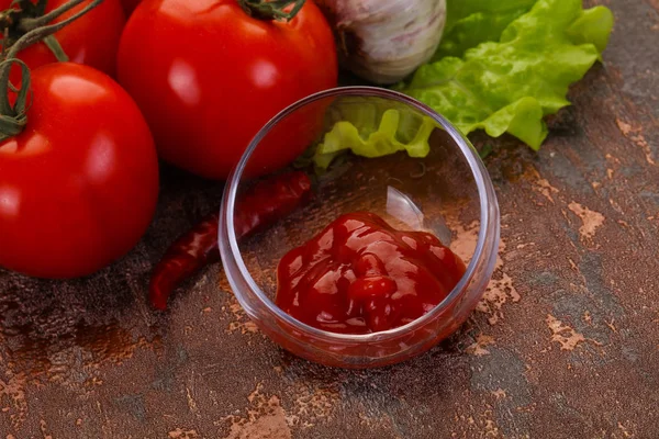 Tomatenketchup-Sauce — Stockfoto