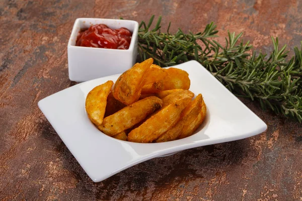 Fried potato slices — Stock Photo, Image