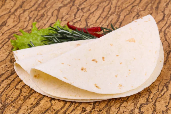 Leere hausgemachte Tortilla — Stockfoto