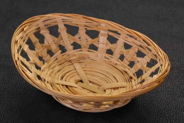 Empty wicker bowl — Stock Photo, Image