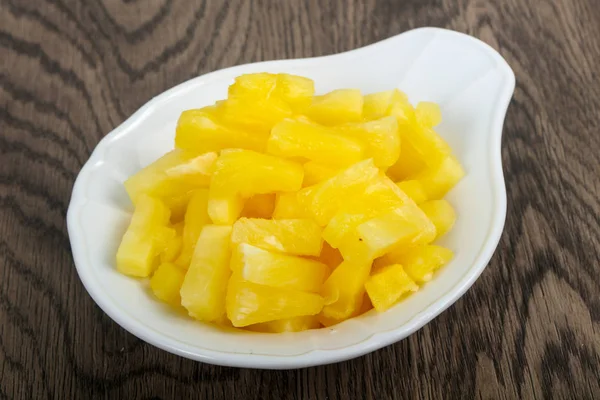 Ananas Conserve Dans Bol — Photo