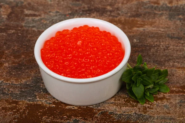 Caviar Vermelho Luxo Tigela — Fotografia de Stock