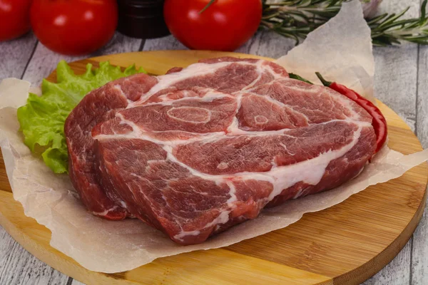 Filete Cerdo Crudo Listo Para Cocinar — Foto de Stock