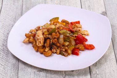 ile sebze kızarmış domuz eti