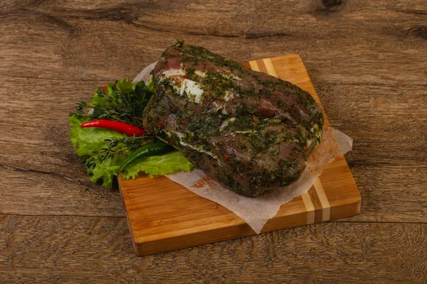 Syrové vepřové maso na pečení — Stock fotografie