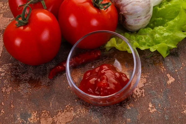 Sauce ketchup tomate — Photo