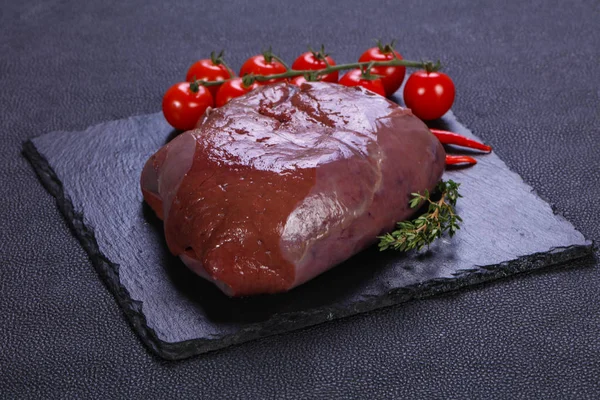 Foie de porc cru — Photo