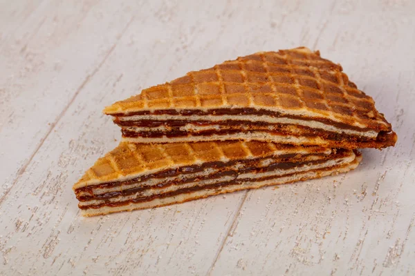 Süße Waffel mit Marmelade — Stockfoto