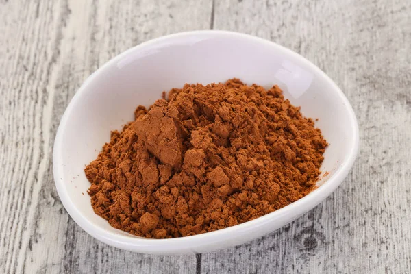 Cocoa powder in the bowl — Stock Photo, Image