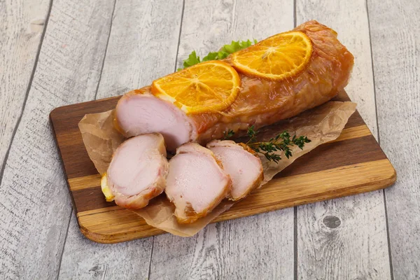 Chicken roll with orange — Stock Photo, Image