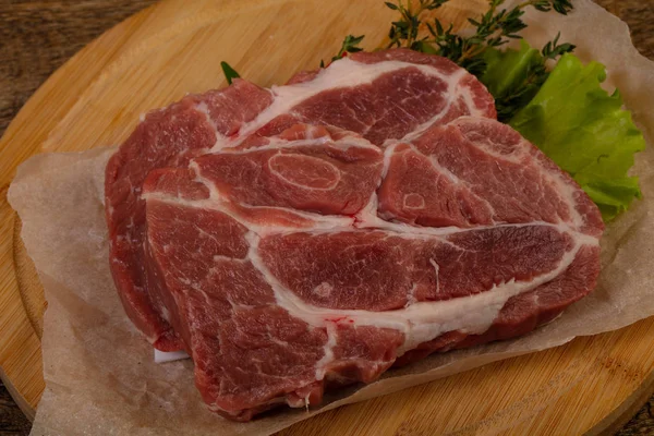 Raw pork steak — Stock Photo, Image