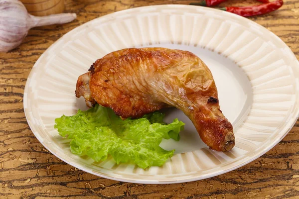 Perna de frango assada — Fotografia de Stock