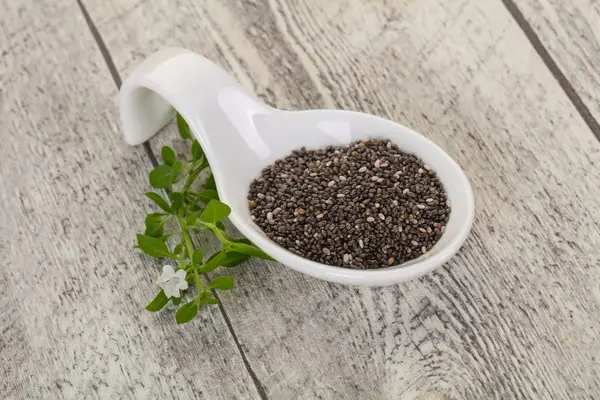 Dietary Chia frön i skålen — Stockfoto