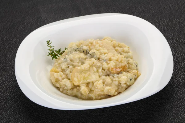 Risotto with pear and gorgonzola — Stock Photo, Image