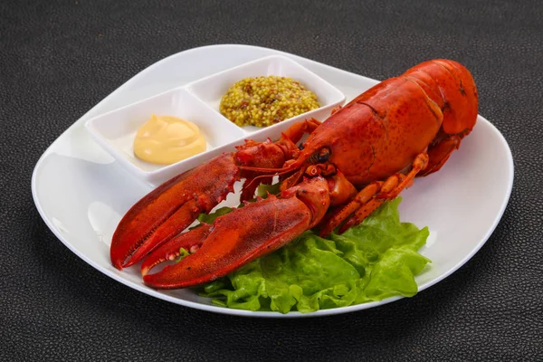 Luxury Lobster with sauce Royalty Free Stock Photos