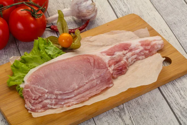 stock image Raw pork bacon