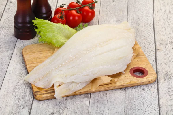 Surový halibut filet — Stock fotografie