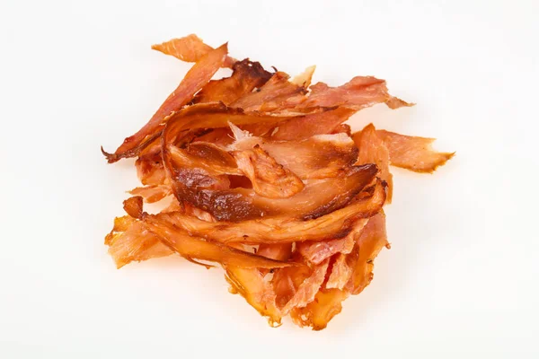Smoked pork meat over white background — Stock Photo, Image