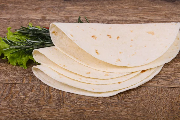 Leere hausgemachte Tortilla — Stockfoto