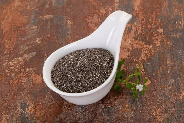 Dietní Chia semena v nádobě — Stock fotografie