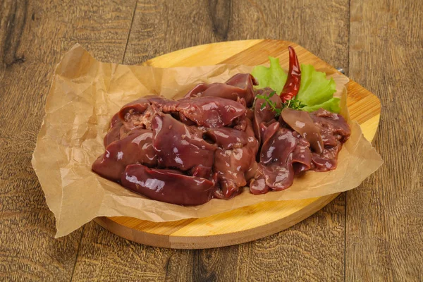 Raw chicken liver ready for cooking — Stock Photo, Image