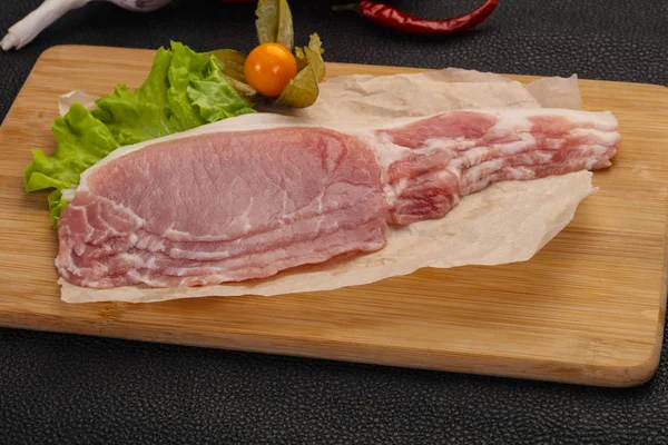 Bacon de porco cru — Fotografia de Stock