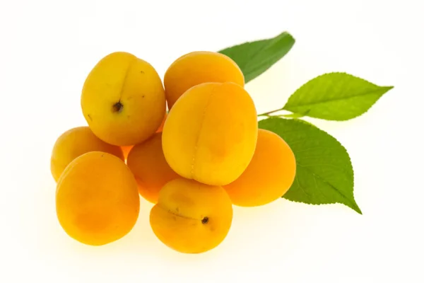 成熟美味的甜杏子堆 — 图库照片