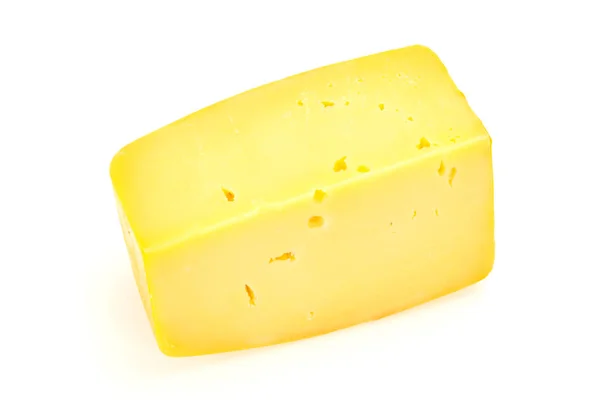 Ladrillo de queso duro amarillo sabroso — Foto de Stock