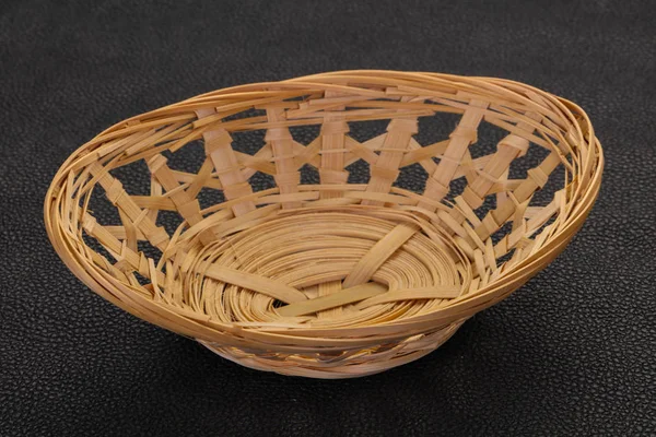 Empty wicker bowl — Stock Photo, Image