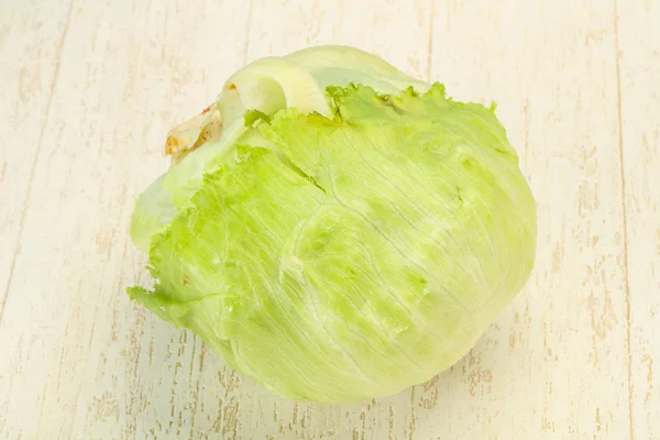 Fresh ripe green Iceberg salad