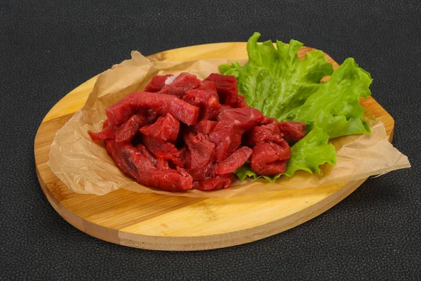 Carne de vacuno cruda en rodajas para cocinar —  Fotos de Stock