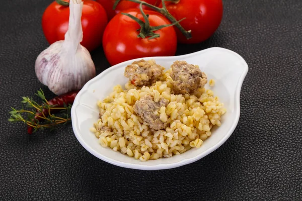 Bulgur con carne —  Fotos de Stock