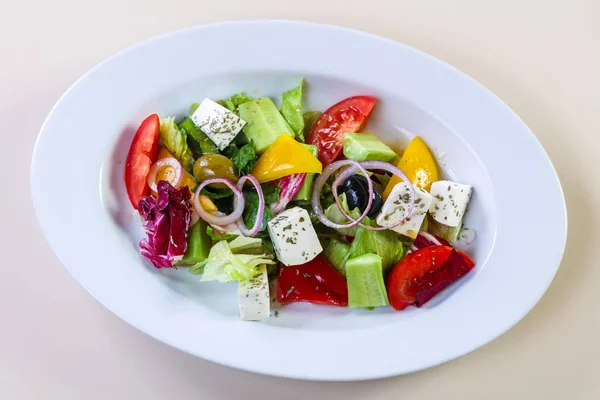 Salada grega tradicional — Fotografia de Stock
