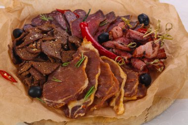 Bira için et snack plaka