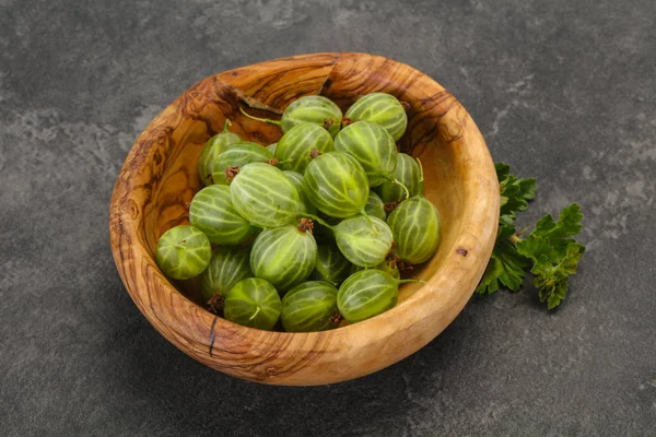 Groselha doce verde madura fresca — Fotografia de Stock