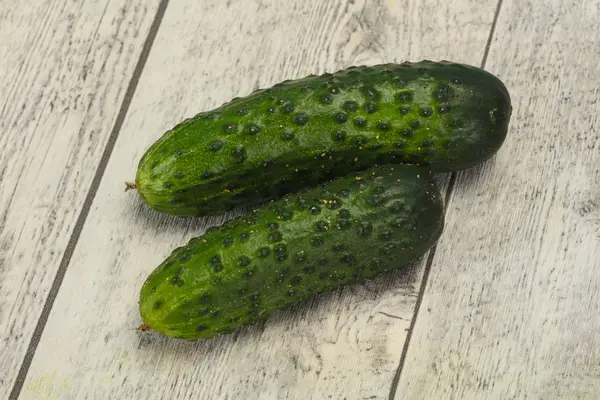 Verde fresco maduro dos pepinos — Foto de Stock