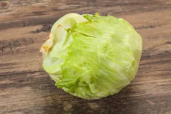 Fresh ripe green Iceberg salad — Stock Photo, Image